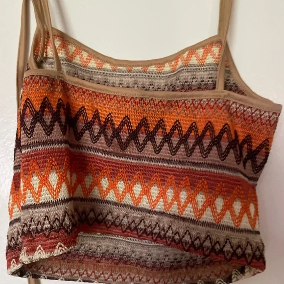 Retro zig-zag knit crop top - Picture 4 of 5